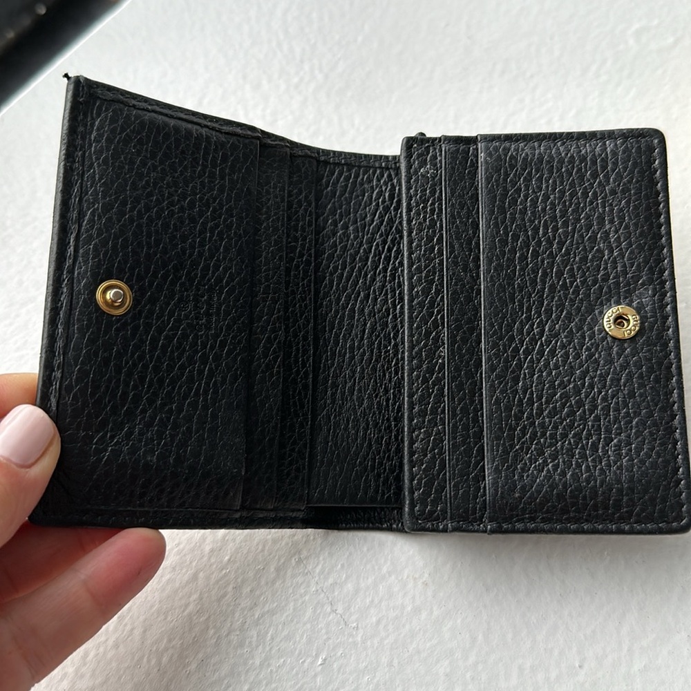 Gucci Black Wallet with Gold Butterfly Accent - Picture 2 of 7
